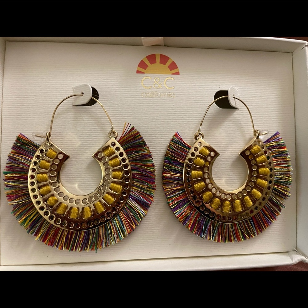 C&C multicolor hoop earrings